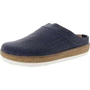 Womens Textured Leather Mules
