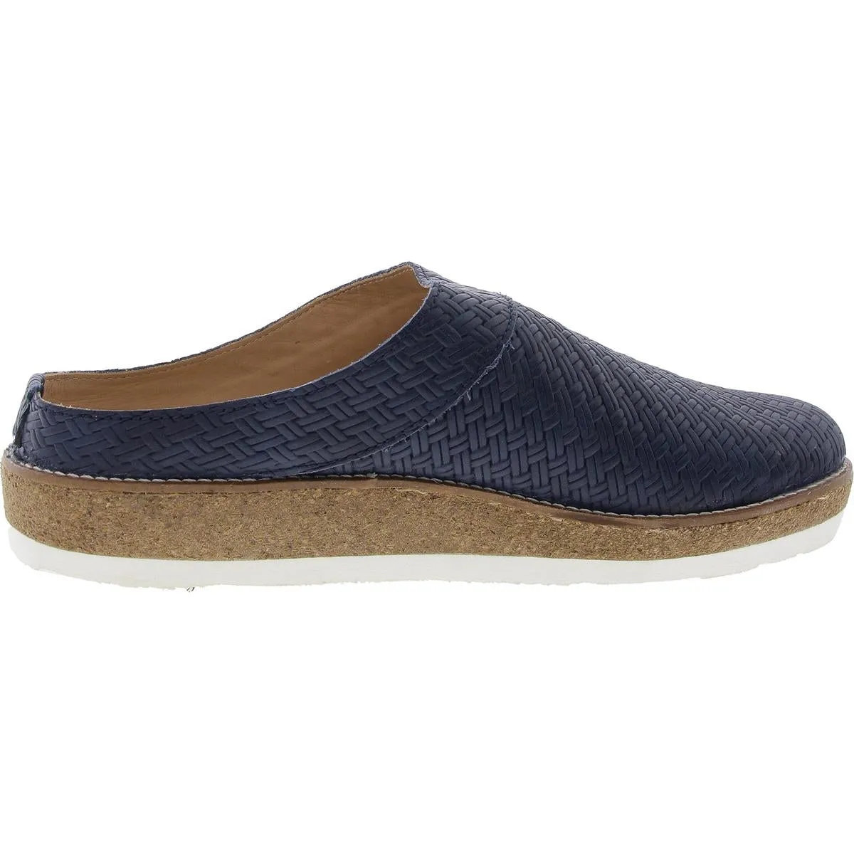 Womens Textured Leather Mules