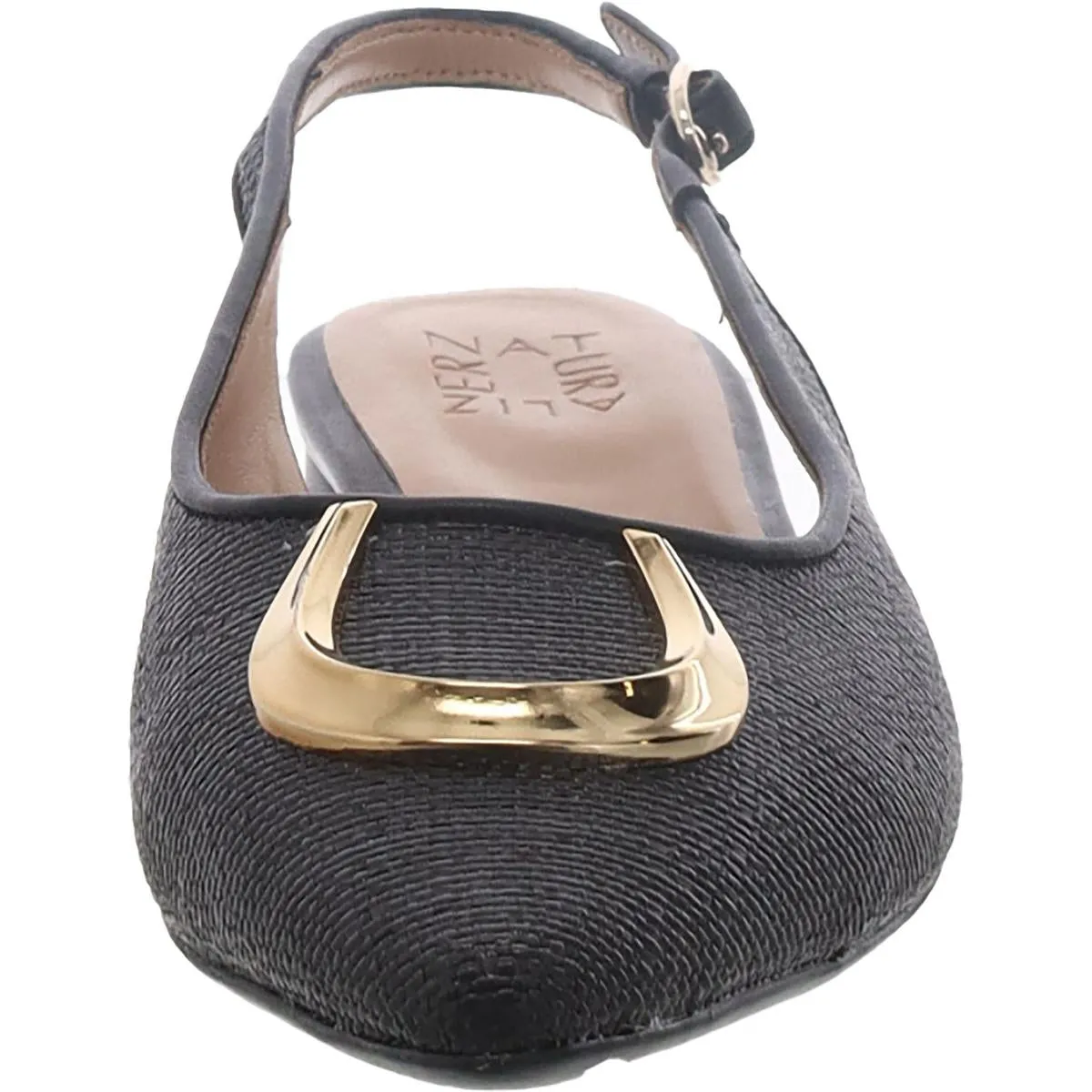 Womens Textured Pointed Toe Slingbacks