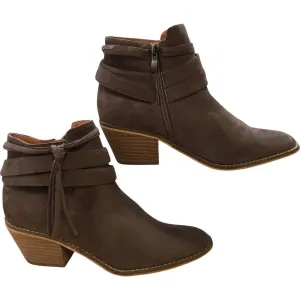 Women's Top Knot Booties In Chocolate