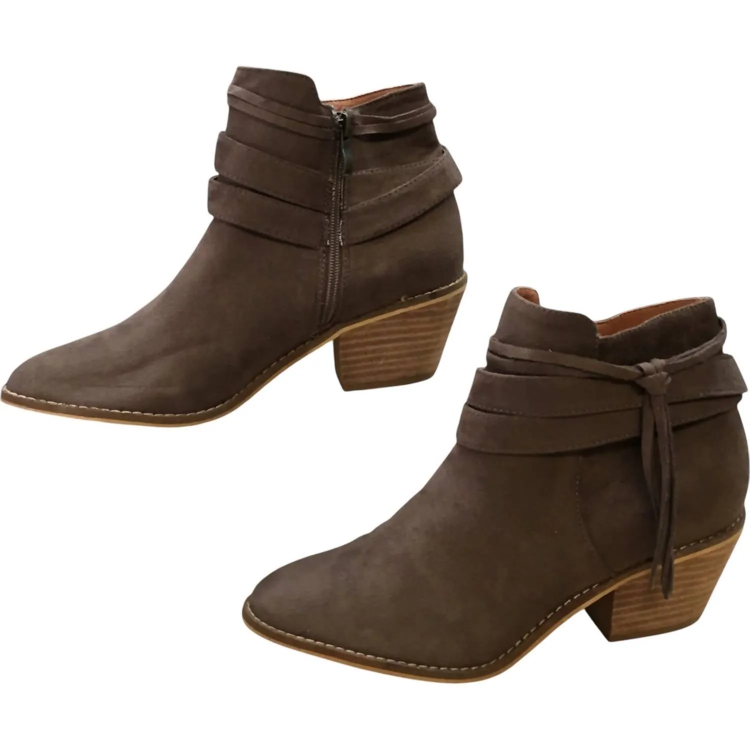 Women's Top Knot Booties In Chocolate