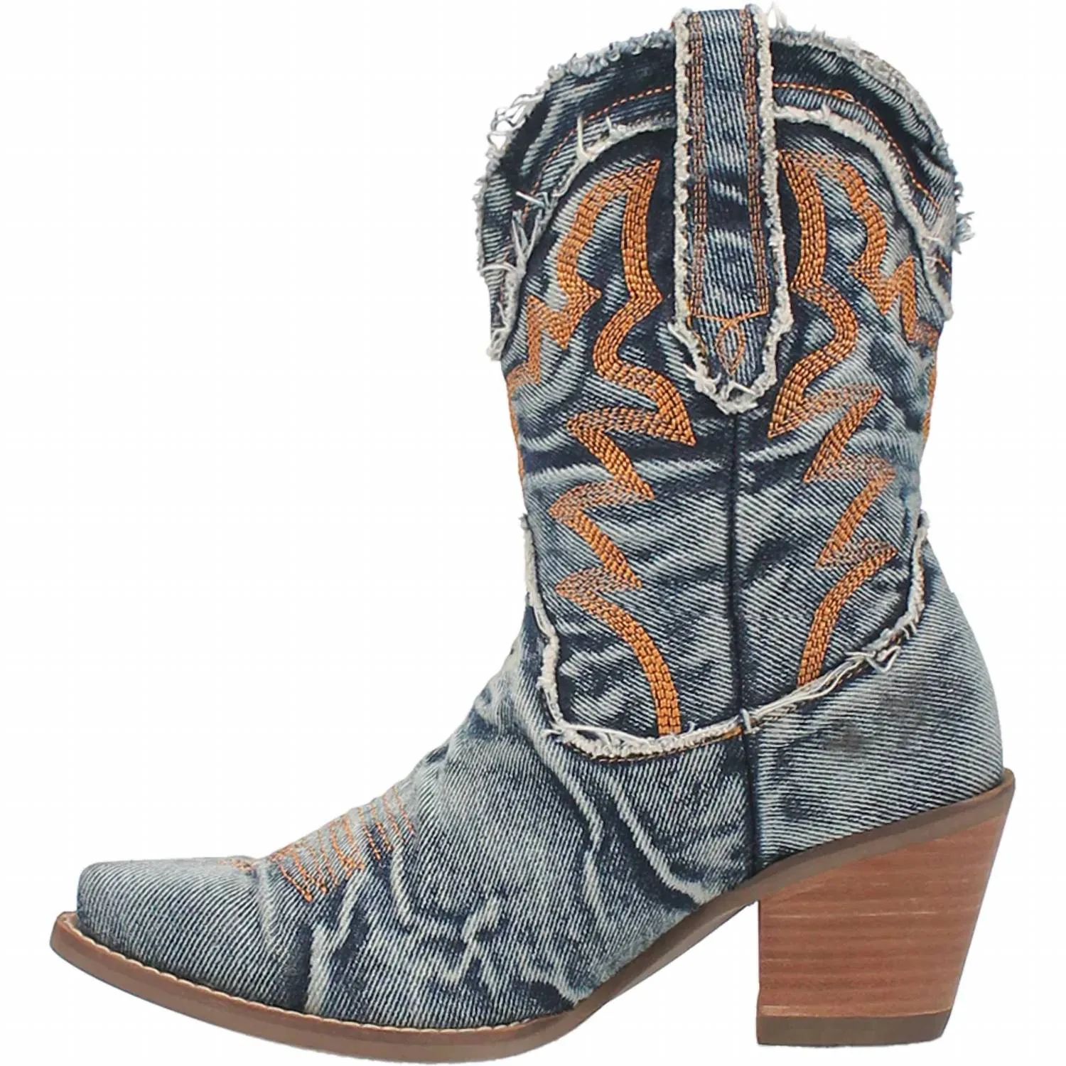 Women's Y'all Need Dolly 9" Denim Fashion Boot In Washed Blue