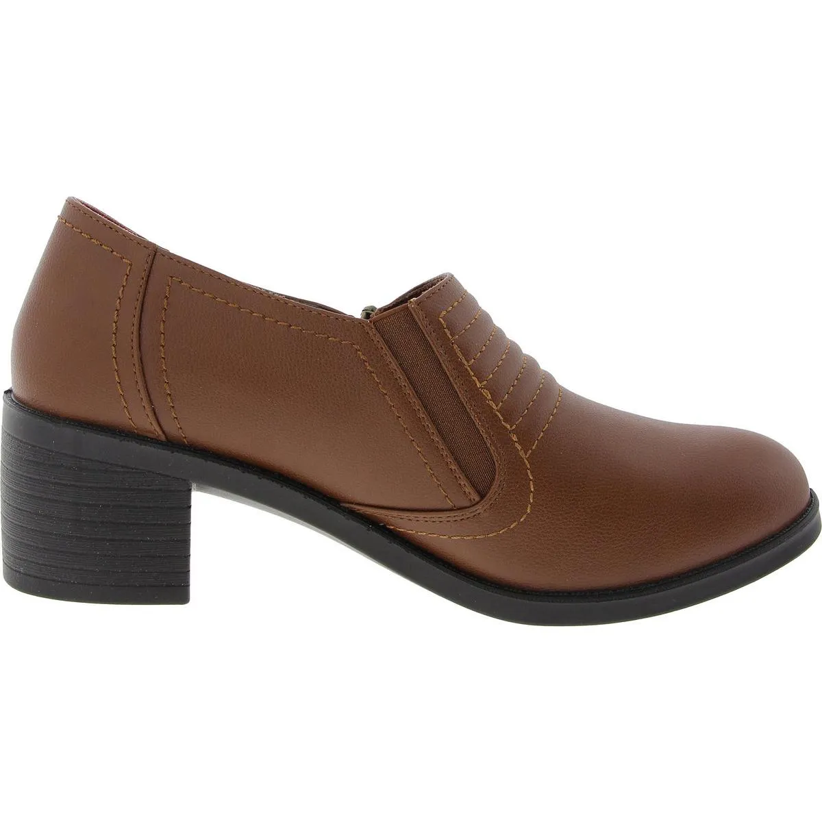 Womens Zipper Faux Leather Ankle Boots