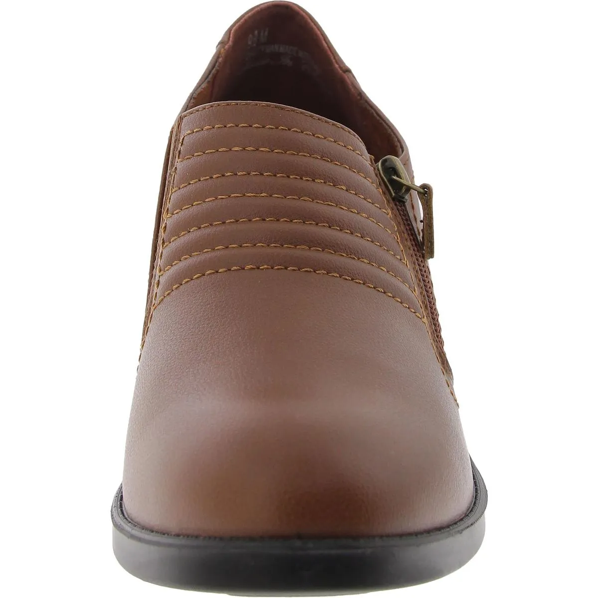 Womens Zipper Faux Leather Ankle Boots