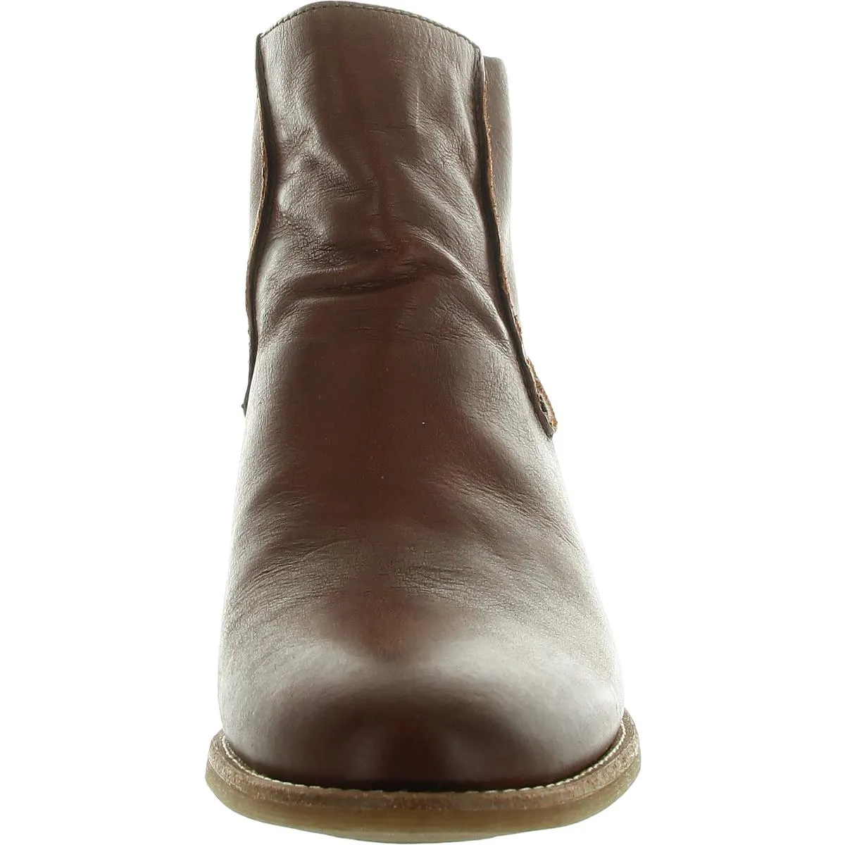 Womens Zipper Leather Ankle Boots