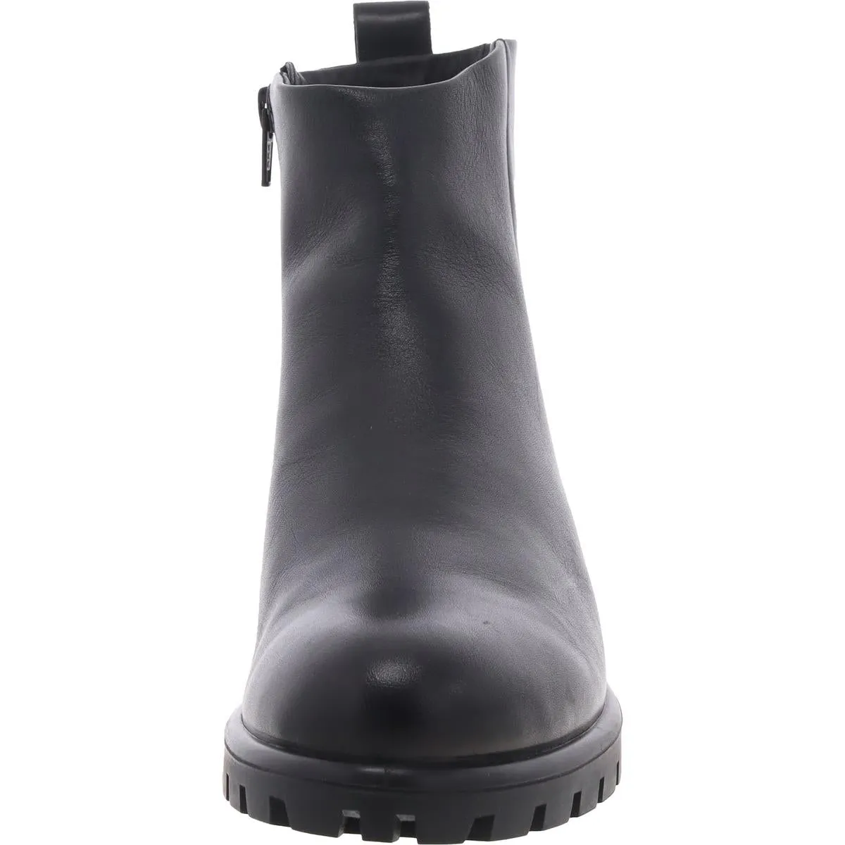 Womens Zipper Leather Ankle Boots