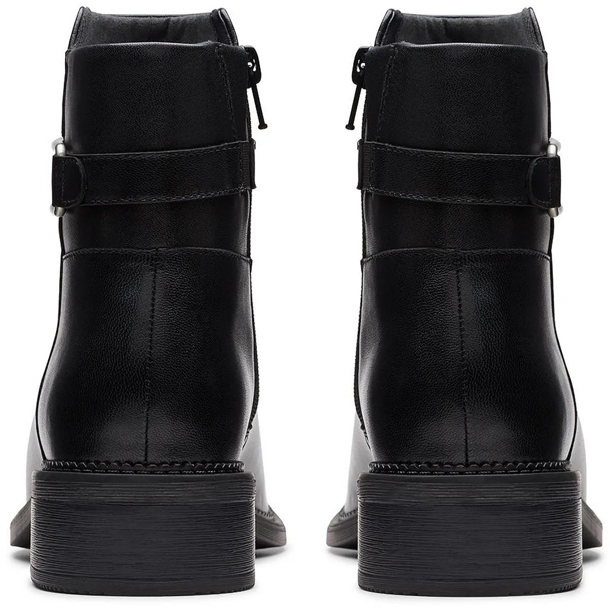 Womens Zipper Leather Ankle Boots