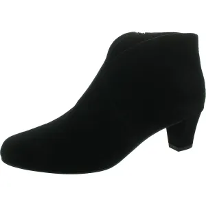 Womens Zipper Leather Booties