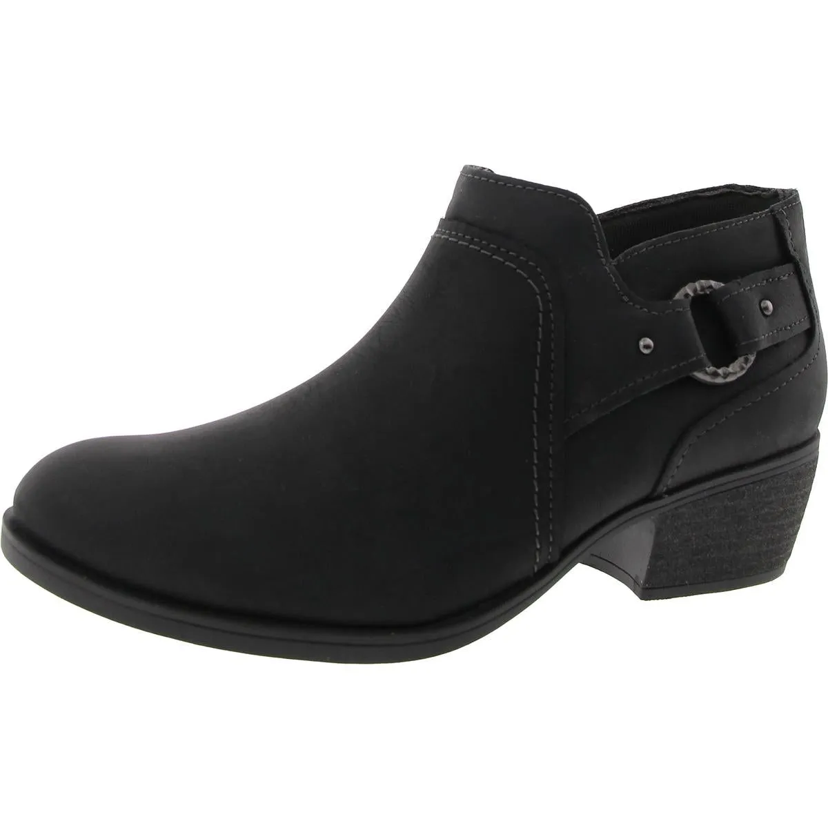 Womens Zipper Leather Booties