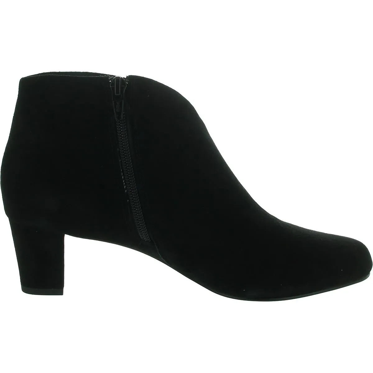 Womens Zipper Leather Booties