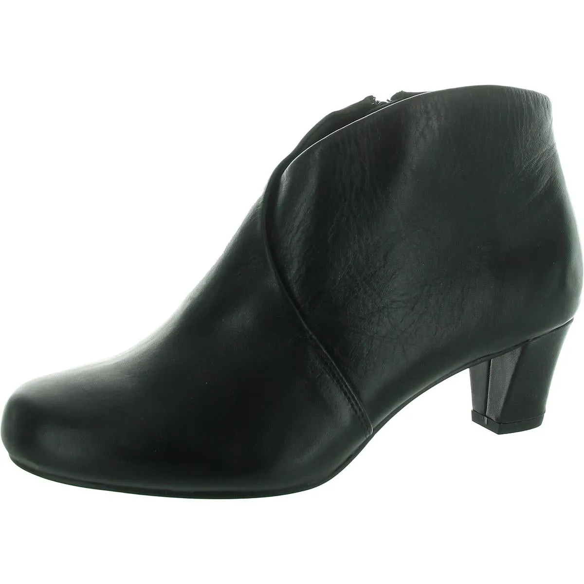 Womens Zipper Leather Booties