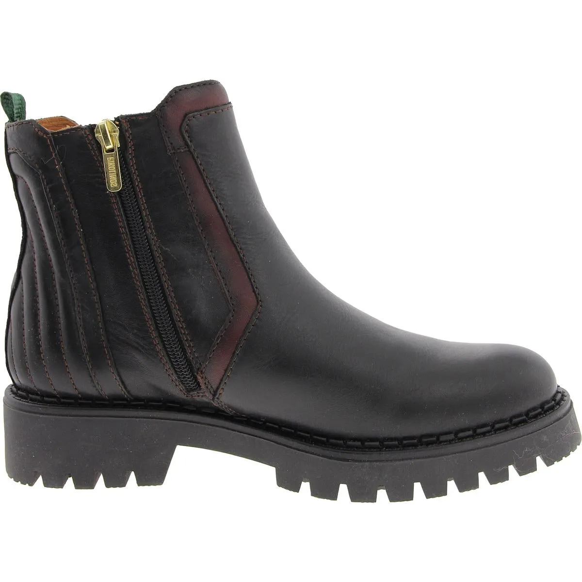 Womens Zipper Leather Chelsea Boots