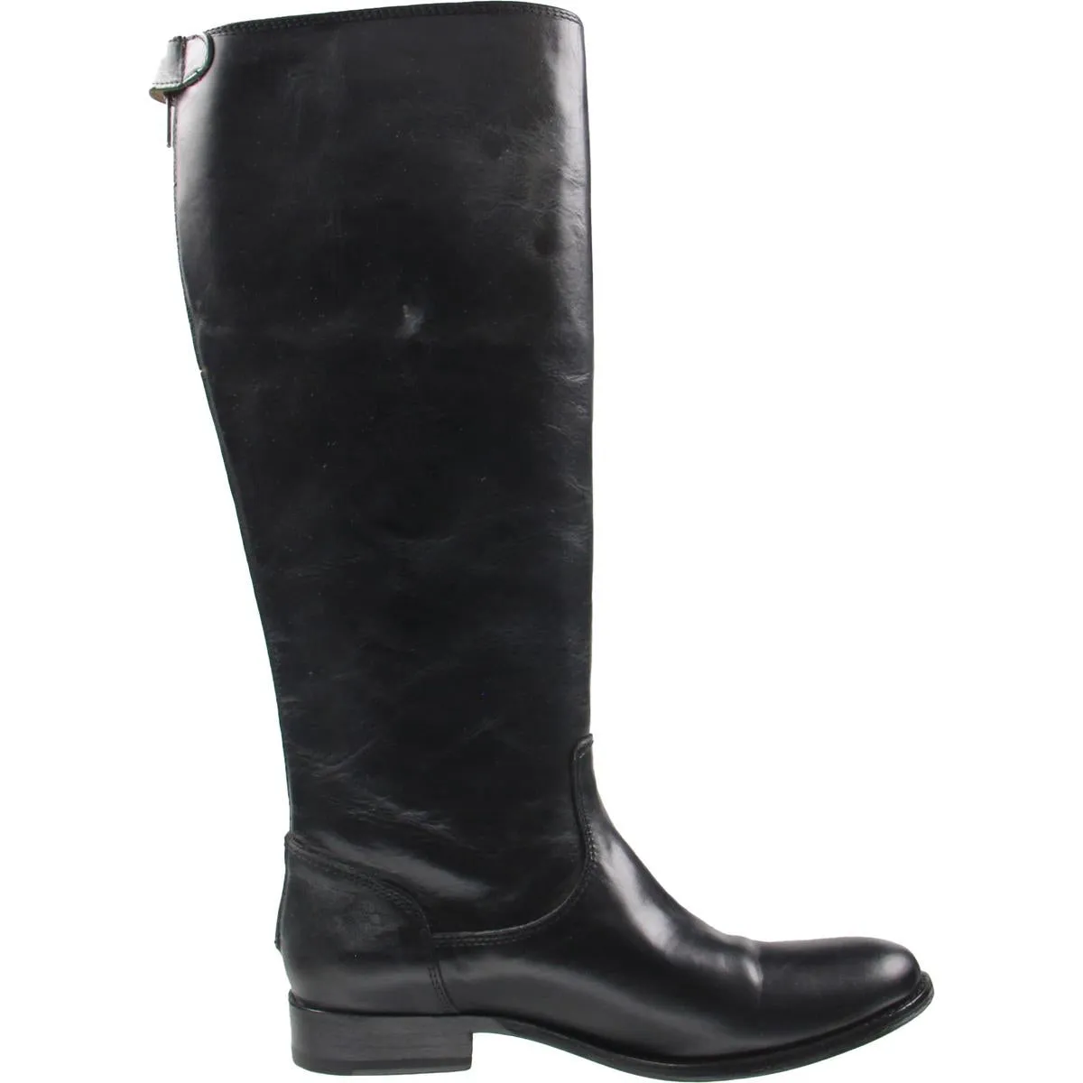 Womens Zipper Leather Knee-High Boots