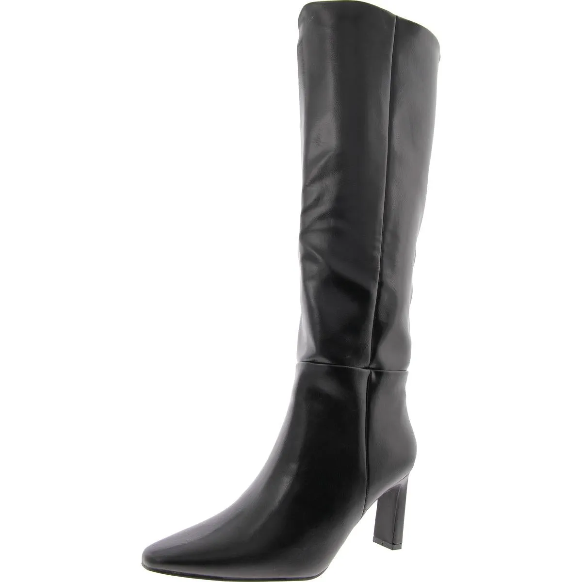 Womens Zipper Manmade Knee-High Boots