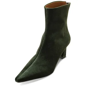 Womens Zipper Slip On Ankle Boots