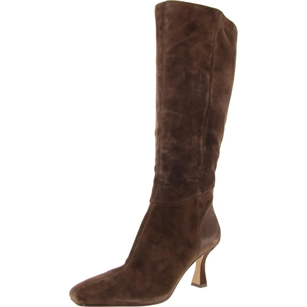 Womens Zipper Suede Knee-High Boots