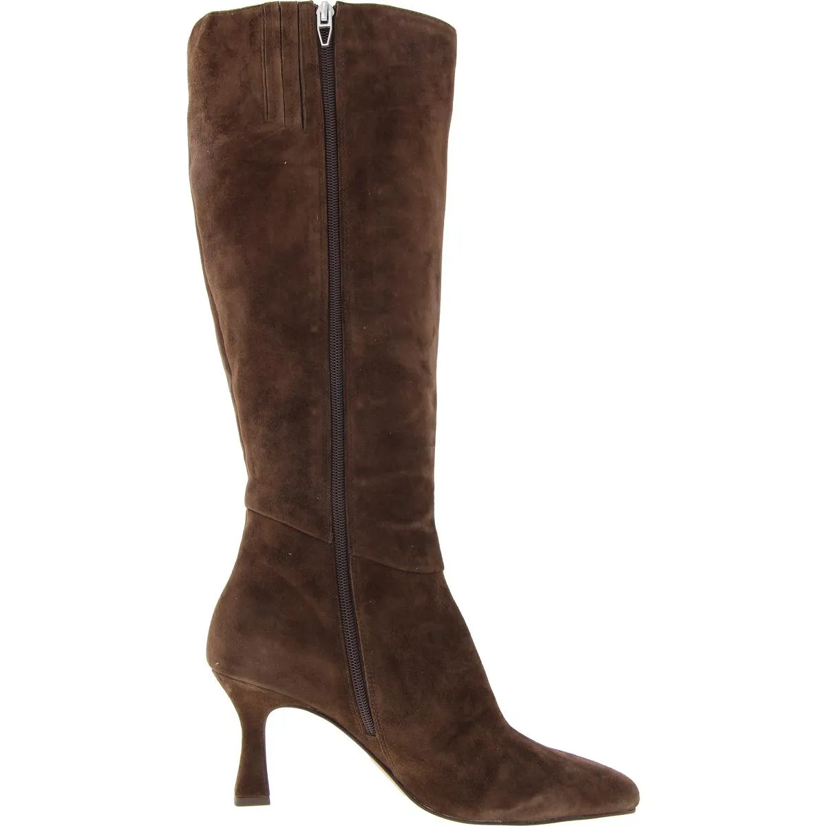 Womens Zipper Suede Knee-High Boots