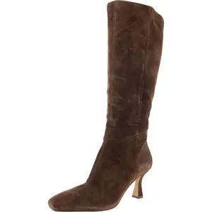 Womens Zipper Suede Knee-High Boots