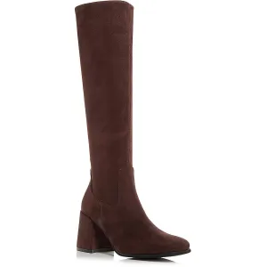 Womens Zipper Suede Mid-Calf Boots