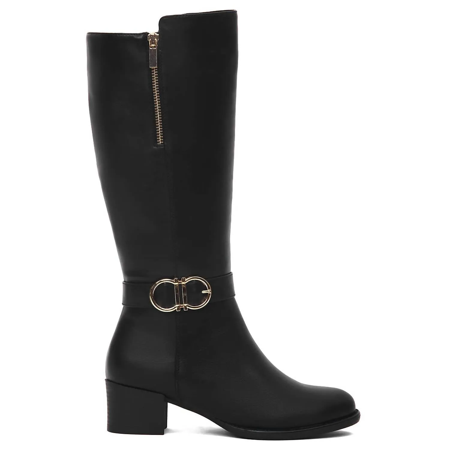 Womne's Tall Riding Boots In Black
