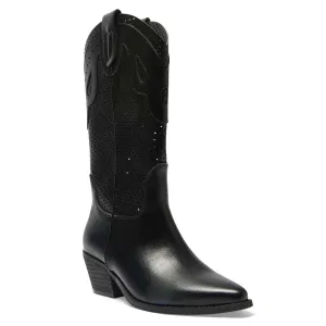 Wyoming Boot in Black Smooth