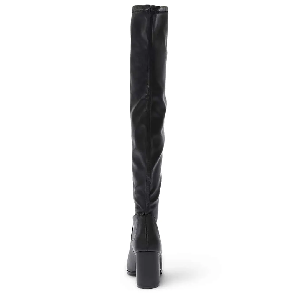 Yates Boot in Black Smooth