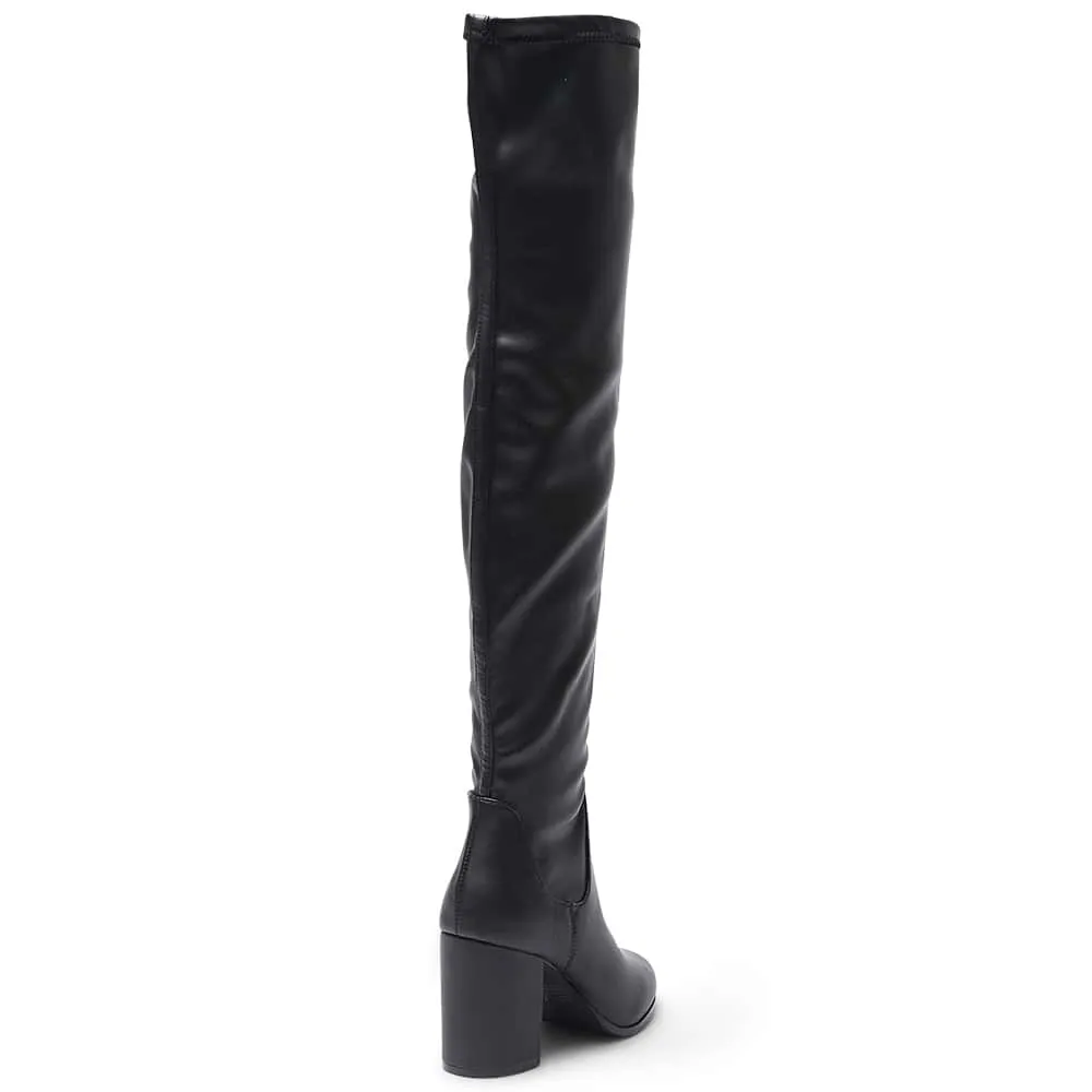 Yates Boot in Black Smooth