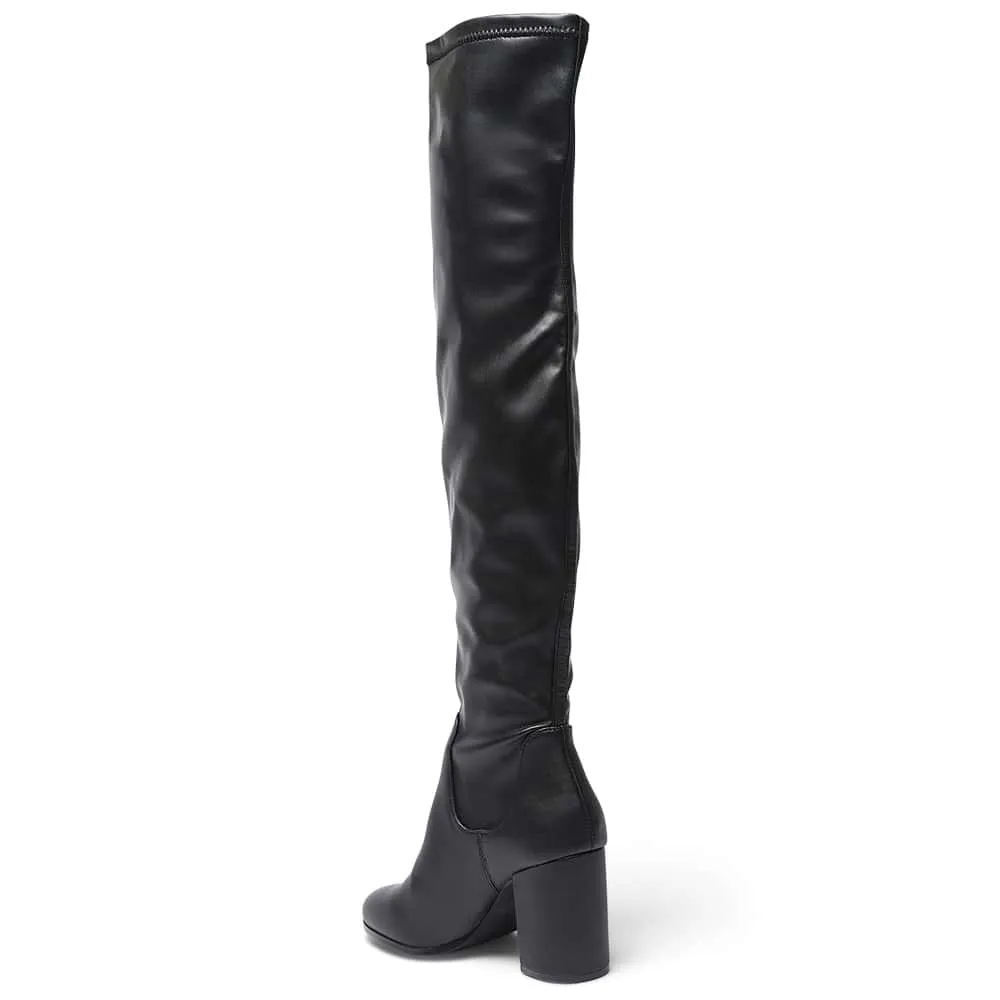 Yates Boot in Black Smooth