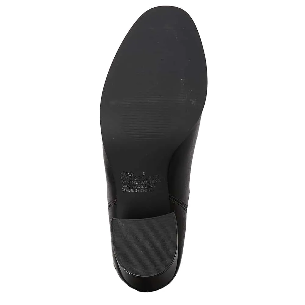 Yates Boot in Black Smooth