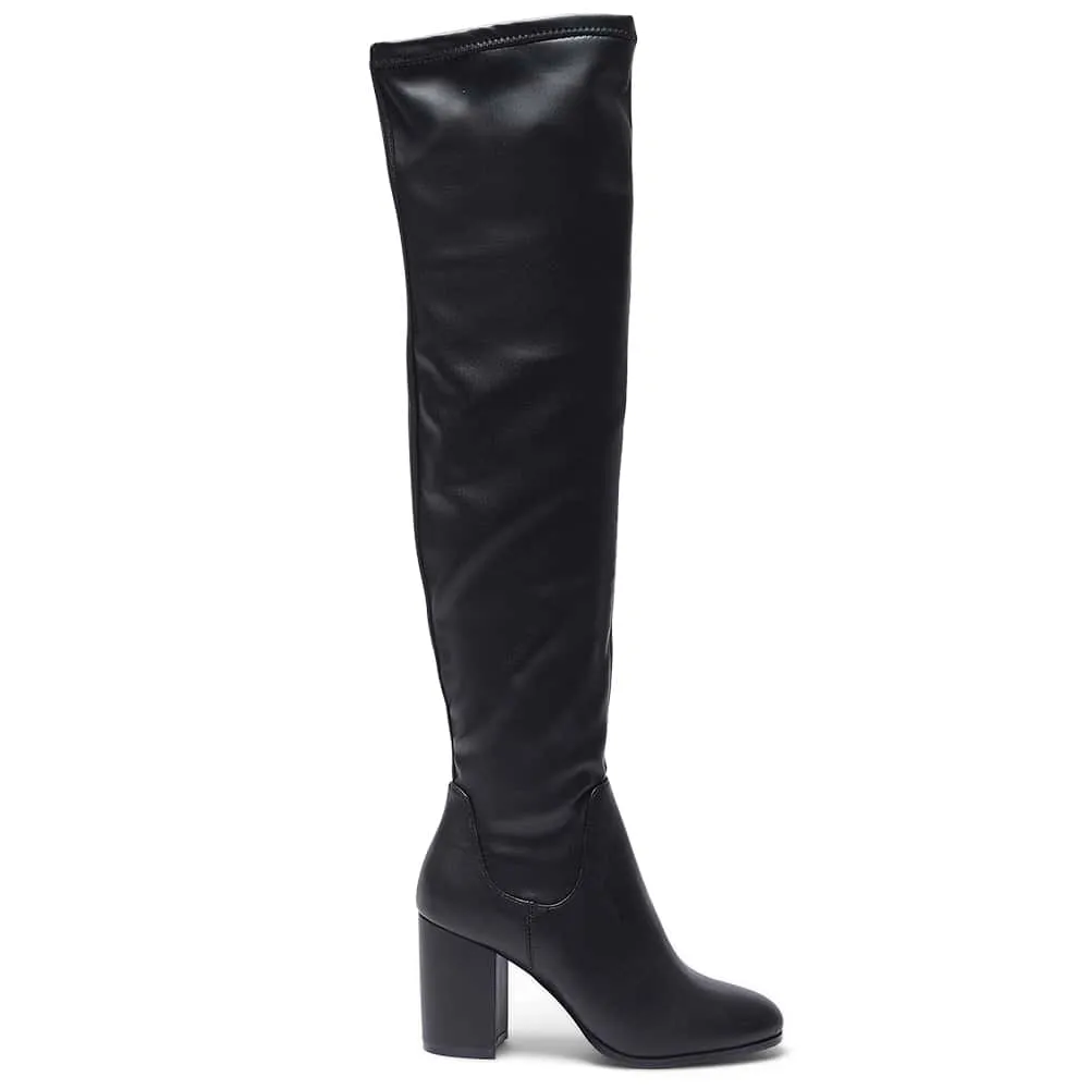 Yates Boot in Black Smooth