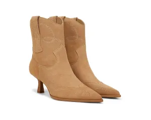 Yolanda Kitten Heel Boot In Golden Carmel